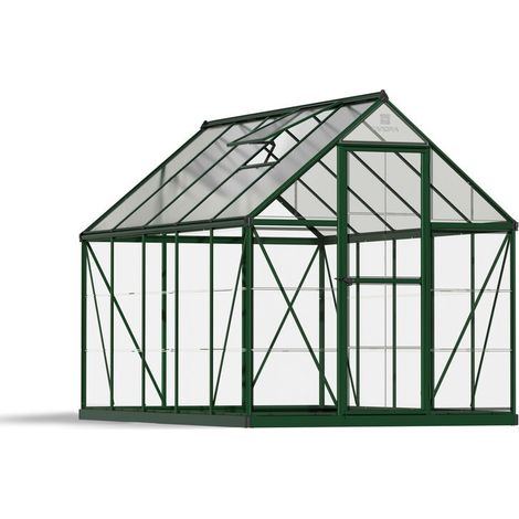 Palram - Canopia Aluminium Gewächshaus Hybrid 610  Grün  306x185x208 cm (1/5)