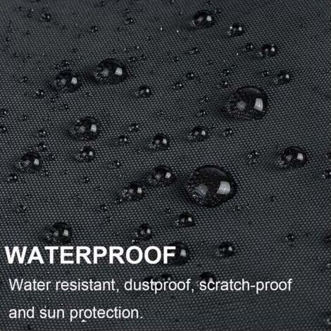 FOREHILL Housse pour Bain à Remous Carrée de Jardin, Bache de Protection pour Piscine en Tissu Oxford 210D Étanche À La Poussière Anti-UV Plusieurs Tailles Au Choix,Noir,231x231x30cm (1/4)
