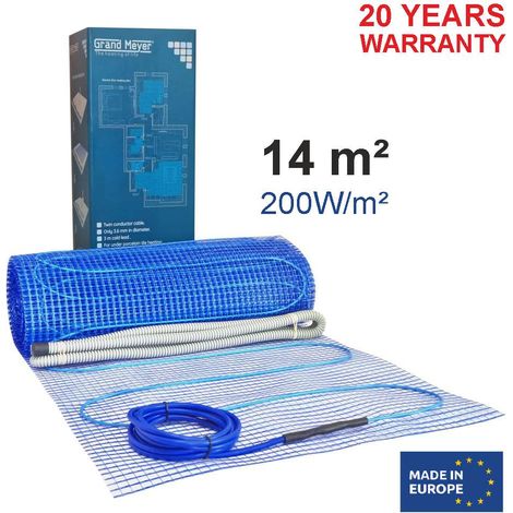 Tapis chauffant 14 m², 200 W/m², 2800 W, Grand Meyer