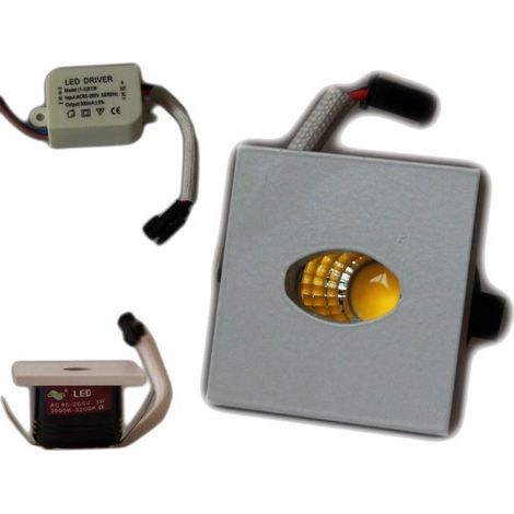 FARETTO COB AD INCASSO SEGNAPASSO A LED 3W 220V LUCE FREDDA CALDA QUADRATO OVALE Fredda(Bianca)