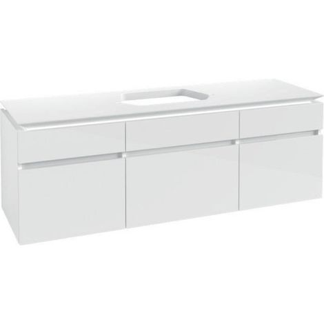 V&B Waschtischunterschrank LEGATO 1600x550x500mm Glossy White (1/4)