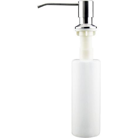 Kitchen sink soap dispenser, 500 ml, liquid pump dispenser, concealed detergent dispenser, chrome, silver. (1/5)
