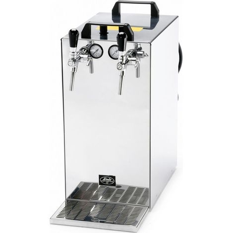 Zapfanlage, Bierzapfanlage Kontakt 155/R Green Line, 2-leitig Trockenkühlgerät aus Edelstahl, 160 Liter/h