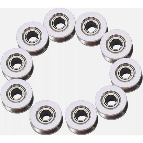 Lot de 10 poulies à gorge en V V624ZZ pour mouvement linéaire, 4136 mm (1/5)