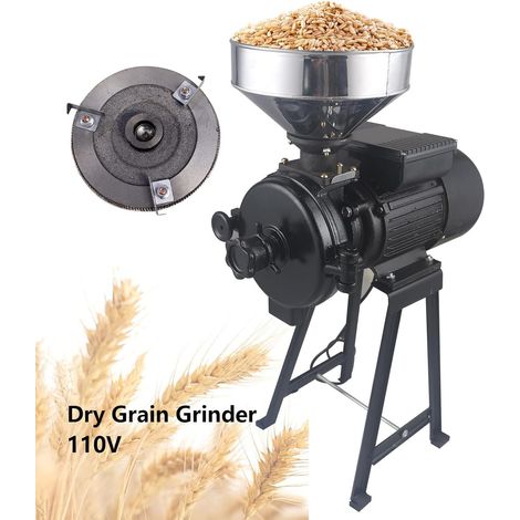 Molino de grano eléctrico 2200 W - Molino de grano - Molino de arroz - Molino de soja - Con embudo