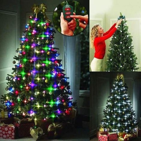 Guirlande lumineuse décorative pour sapin de Noël, intérieur, jardin, mariage, 64 LED (1/4)