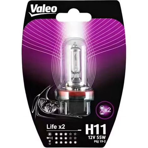 Valeo - Ampoule Halogène LIFE X2 32524 H11 55W lot de 1