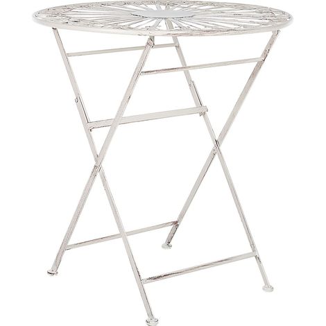 Outdoor Bistrotisch SCAFA Metall Weiß klappbar (1/5)