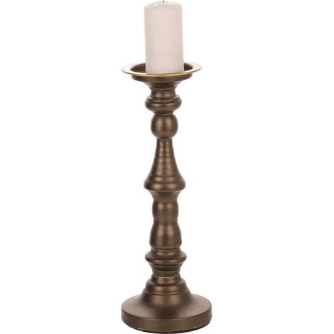 Candelabro de metal dorado 13x13x36.5h cm (1/4)