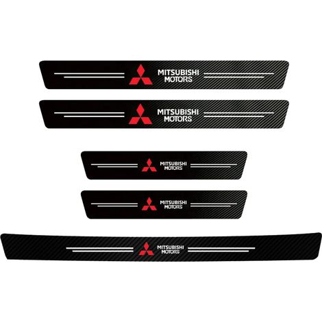 (Portières et coffre) 5 autocollants de protection anti-rayures pour seuils de portières Mitsubishi Eclipse,Lancer,Outlander,Pajero,ASX,Colt et Space (1/3)