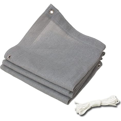 Toile d'ombrage - Protection solaire - Filet d'ombrage gris pour voiture - Brise-vue pour serre, jardin ou terrasse - 1 x 1,5 m (1/5)
