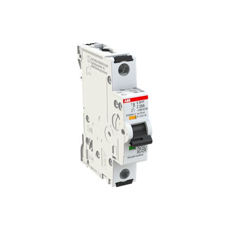 S300P-Disjoncteur 1P-20A-Courbe Z-Pdc 25000A-230VAC 25kA-60VDC 25kA-1 module 2CDS381001R0488 ABB A908009 (1/3)