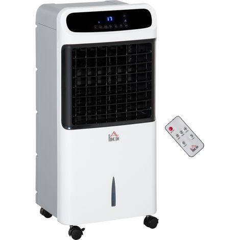 Refroidisseur d'air avec telecommande 3 modes 3 vitesses minuteur 12h affichage LED 38x35x81 cm blanc (1/5)