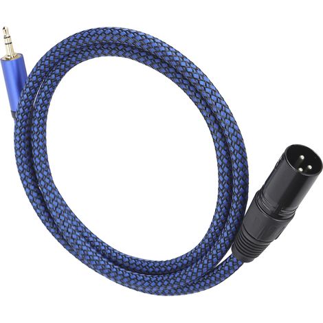 Câble Microphone XLR Mâle vers Jack 3.5mm Stéréo - Cordon d'Enregistrement Audio Professionnel 1M (1/5)