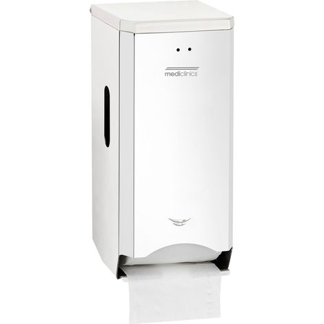 MEDICLINICS PR2784C Dispensador de Papel Higiénico de Doble Rollo para Montar en Pared Acabado Brillo en Acero Inox - ref: PR2784C
