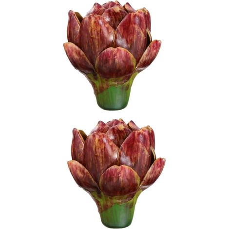 2pièces Décor De Fleurpot Étanche Imitation Vivid De Tête Ananas Rouge Vin s Adornement Potted Réaliste pour Décoration De Maison Et Événements (1/5)