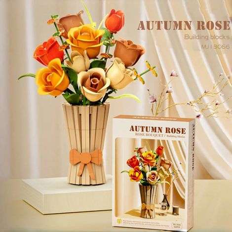 1 coffret de Noël pour créer un bouquet de roses éternelles, vase en brique, décoration d'intérieur, cadeau romantique, 868 pièces (1/5)