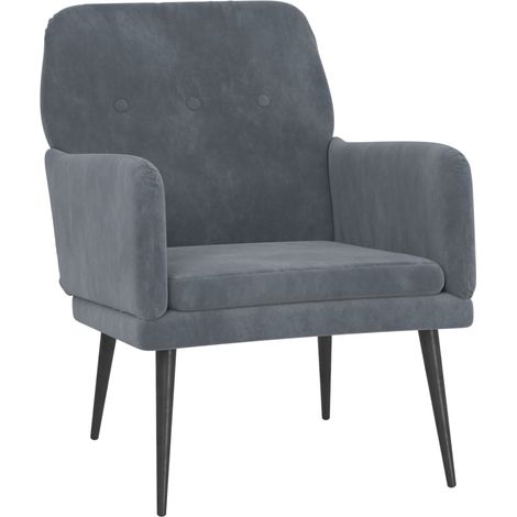 Maison Exclusive - Sessel Dunkelgrau 62x79x79 cm Samt (1/5)