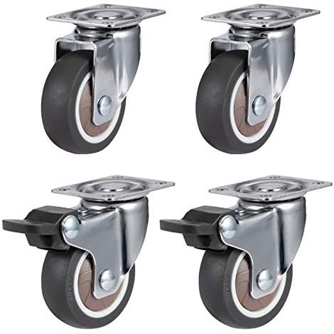 Lot de 4 pinces de fixation pour crèche de jardin avec freins en caoutchouc souple 2"