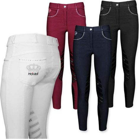 ITA 44, Bleu: Pantalon pour femme à genouillère Queen