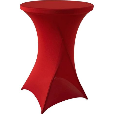 Stretch-Tischdecke für Stehtische, rot, 70x75cm (1/5)