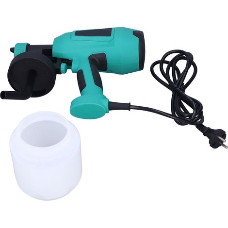 Pistolet à peinture électrique portatif, prise UE 220-230 V, 550 W, amovible, aspiration, débit de 850 ml/min, pour plafonds et clôtures.