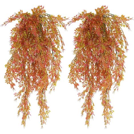 2 Pièces Artificielle Vigne Fausse Plantes Tombante, Fougère Artificiel Fausse Plante Fausse Plante Suspendue pour Mariage, Fête, Jardin, Décoration de Balcon (1/5)