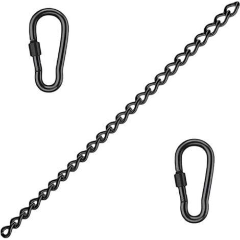 Chaîne d'extension pour fauteuil suspendu en acier inoxydable avec deux mousquetons - Rallonge de Fauteuil Suspendu et hamac (1/3)