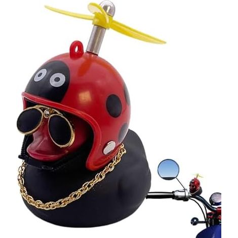 Canards décoratifs pour voitures - pour voiture Jouets en caoutchouc, décorations pour voiture, bricolage avec chapeau à hélice, décoration pour vélo, moto et maison (1/5)