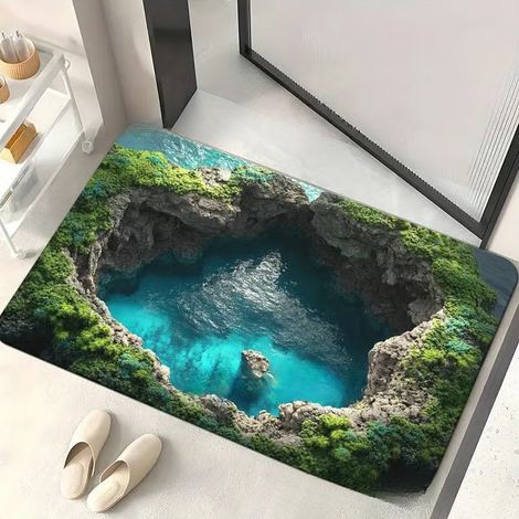 Neue Fußmatte „Endless Abyss Illusion“, 50 x 80 cm – Illusionsteppich – Wald
