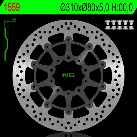 Disco de freno delantero flotante NG para Kawasaki Z1000/ZX6R/Z800/GTR/ZZR 06-18