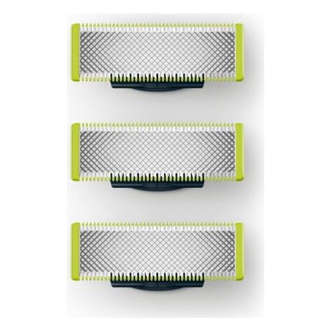 Applicable à OneBlade - Lames de rechange, pour rasoir/tondeuse électrique OneBlade, acier inoxydable robuste, taille, stylisation et rasage, lot de 3 (1/4)