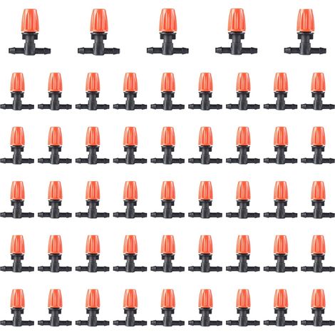 50 x Adjustable Irrigation Drip Micro Flow Drip Head Fog Nozzles for Vegetable Gardens or Flower Beds