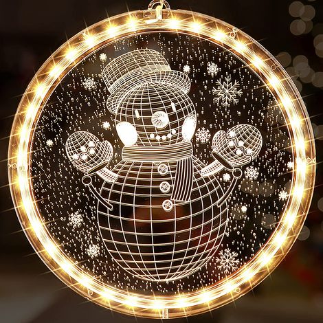 Luces De Ventana Navideñas - Luces 3D Colgantes Para Interior - Funcionan Con Baterías - Acrílico - 16 Cm - 4,5 V - 7 Lm - IP44 (1/4)