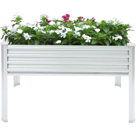 Huerto elevado, Material metálico, Dimensiones 120x60x80 cm, Capacidad de carga 60-80 kg, Requiere montaje, Forma rectangular (1/5)