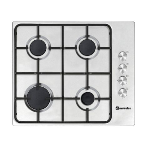 Placa de Gas Meireles MG3641X 4 Fuegos Inox Mandos Laterales