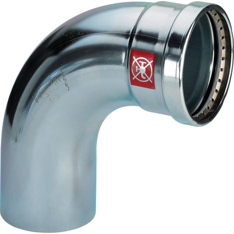 Viega Prestabo XL-gomito a 90 gradi, d 64,0mm acciaio non legato, zincato modello 1116.1XL, 597641