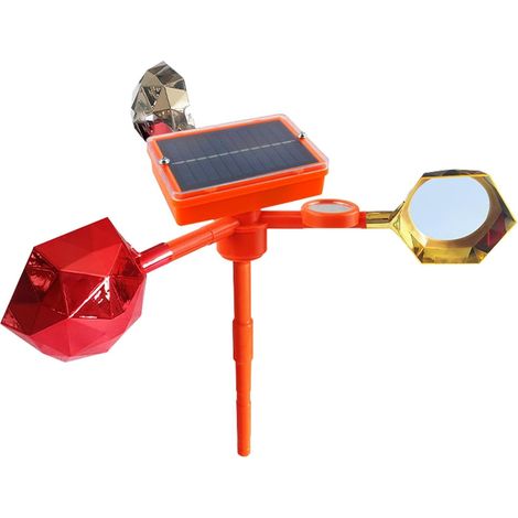 Molino de viento para pájaros de patio, protector de pájaros de energía solar, espantador de pájaros para barcos, guardias de pájaros de energía eólica, molino de viento solar, molino de viento para (1/5)