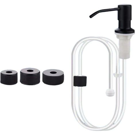 Seifenspender für die Küchenspüle, Verlängerungsrohr-Sets, Einbau-Seifenspender, Lotionspender, Schwarz (1/5)