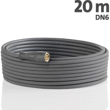 Tuyau haute pression Kränzle en treillis d'acier 20 m NW 6 210 bar 1SN Version alimentaire gris/bleu (1/2)