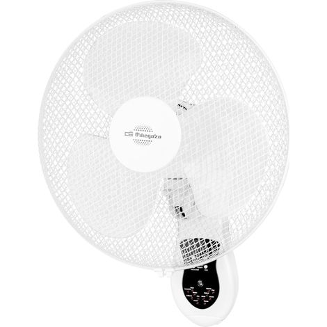 1 Ventilateur mural, Télécommande, 3 vitesses, Tête oscillante, Minuterie, Plastique (1/5)
