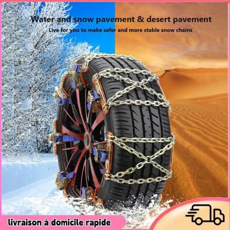 Chaine A Neige - Acier Manganese - Pour Pneus 165-255 mm - Camping Car Camion SUV Auto - 1 Piece (1/5)