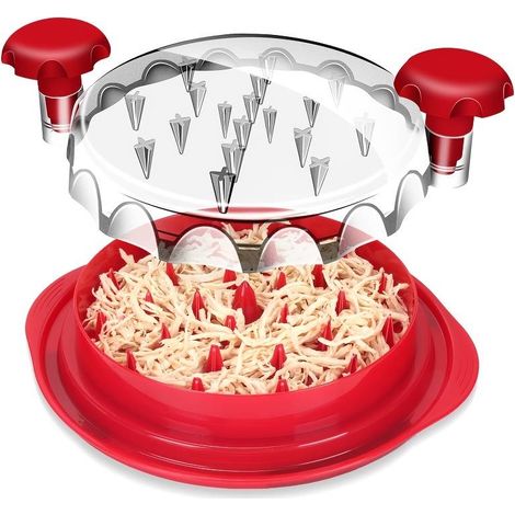 Déchiqueteur de poulet, outil professionnel pour déchiqueter les blancs de poulet, rotatif, couvercle transparent, poignée ergonomique, déchiqueteur de viande