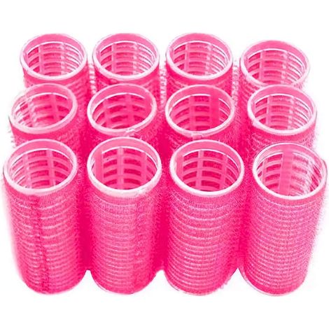 Rouleaux Pour Cheveux - 24 mm - Sans Chaleur - Autoadhésifs - Pour Coiffures Bouclées Faites Maison - 12 Pièces (1/5)