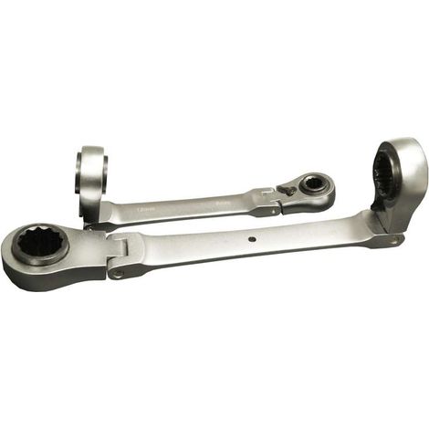Chiave a Cricchetto Snodate Girevole 90° 8 10 12 13 16 17 18 19 mm Set 2 Pz (1/4)