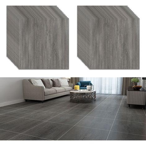 Carrelage Souple PVC - Autoadhésif - 24 Pièces - 30 x 30 cm - Pour Salon Chambre Cuisine Bureau (1/5)
