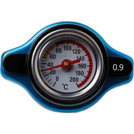Manomètre de température d'eau avec bouchon de radiateur thermique 0,9 bar, sécuritaire pour les applications industrielles, pour réservoir C (1/4)