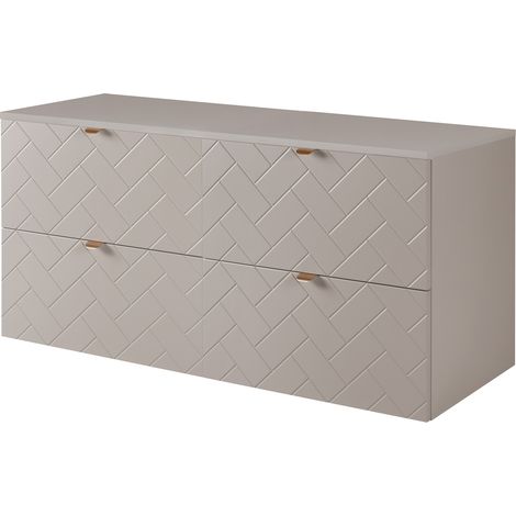 Mobile da bagno, Cashmere, 120 x 57 x 46 cm, Maniglie Dorate (1/4)