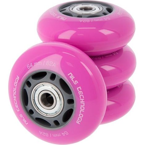 PU 64x24 82A (4 Stück) PINK + ABEC-7 (8 Stück) NILS EXTREME SET