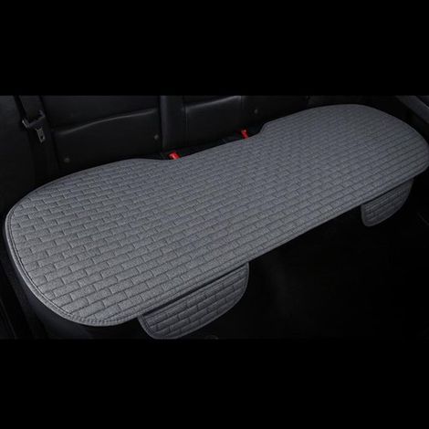 Cojín para asientos de coche delanteros y traseros，transpirable y antideslizante，juego de tres piezas en negro y rojo (1/5)